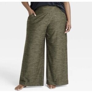 All In Motion Women Active Lightweight High-Rise Wide Leg Pants Green Size 3X